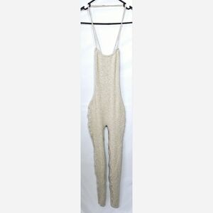 Small Beige Knitted Tie Back Pants Jumpsuit